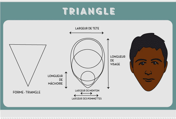 En forme de triangle inversé - Type terrien